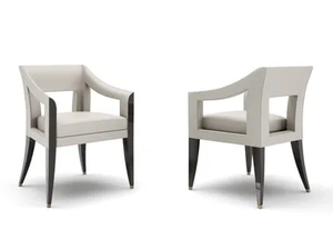 ROOSEVELT - Upholstered chair with armrests _ HUGUES CHEVALIER